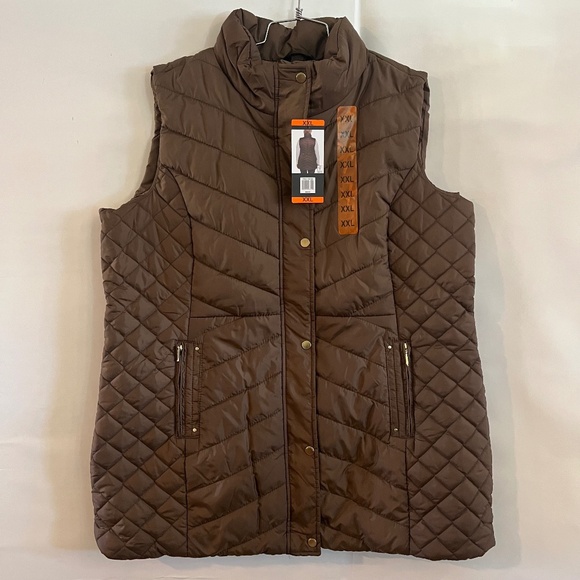 Weatherproof Women's vest button up closure Marroon size XXL New with Tags - Picture 1 of 9